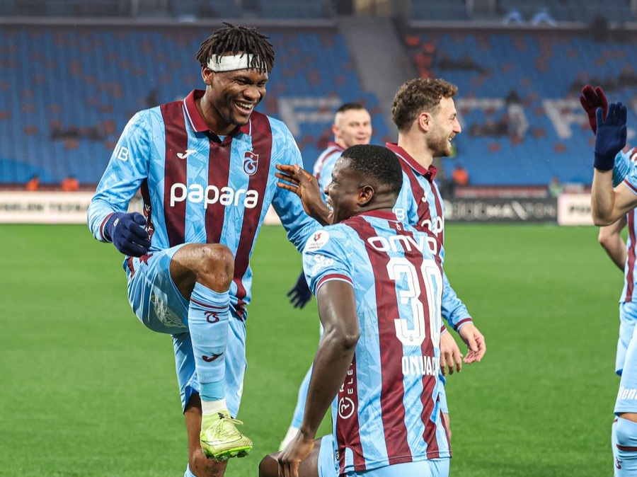 Nwaiwu and Onuachu Fire Trabzonspor to 3-1 Win Over Fatih Karagumruk