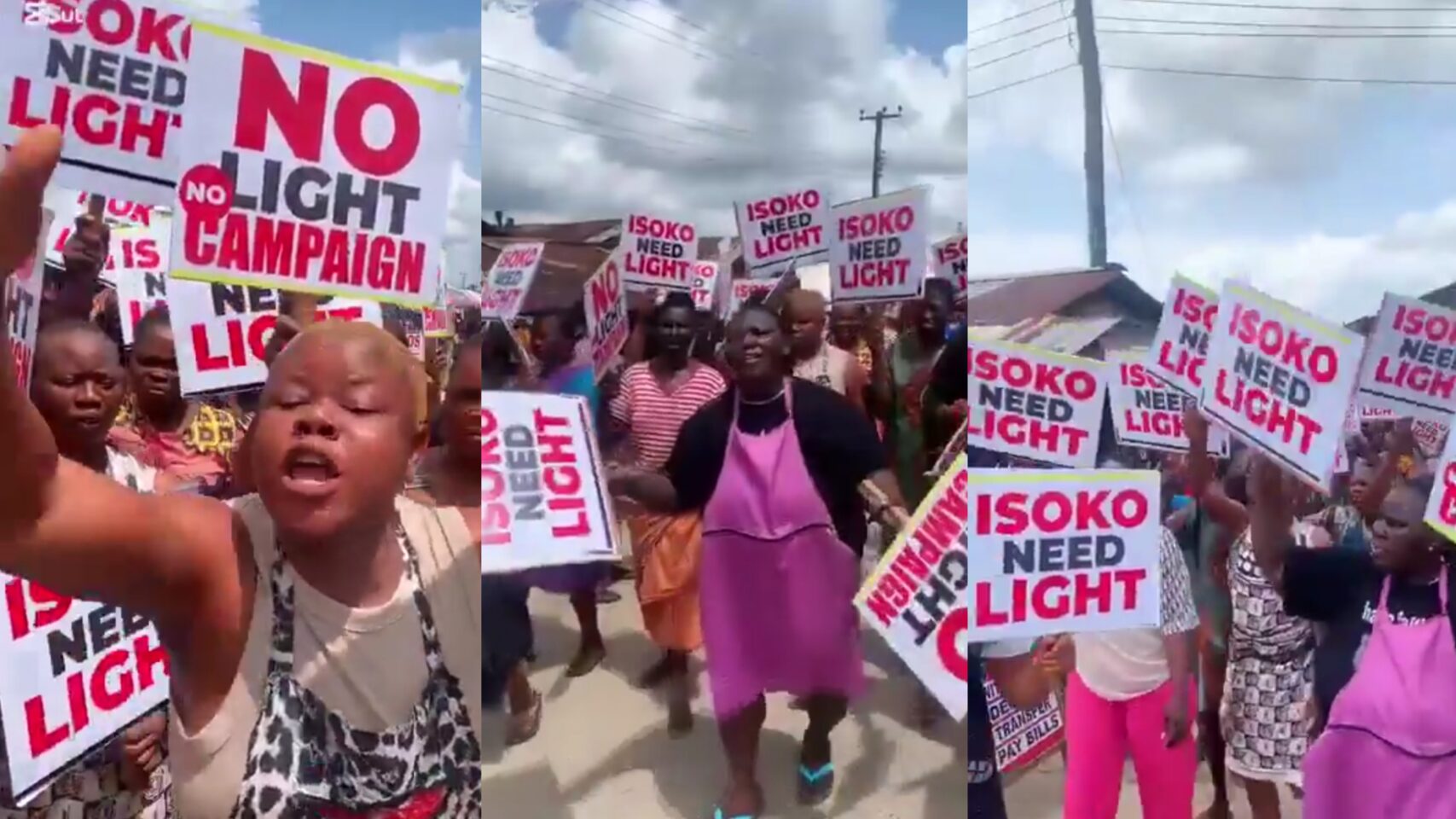 Delta Women Protest Power Outage, Warn Politicians: “No Light, No Campaign”