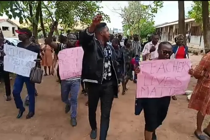 Oyo Teachers Protest Abduction of Seven Colleagues in Ogbomoso, Demand Rescue