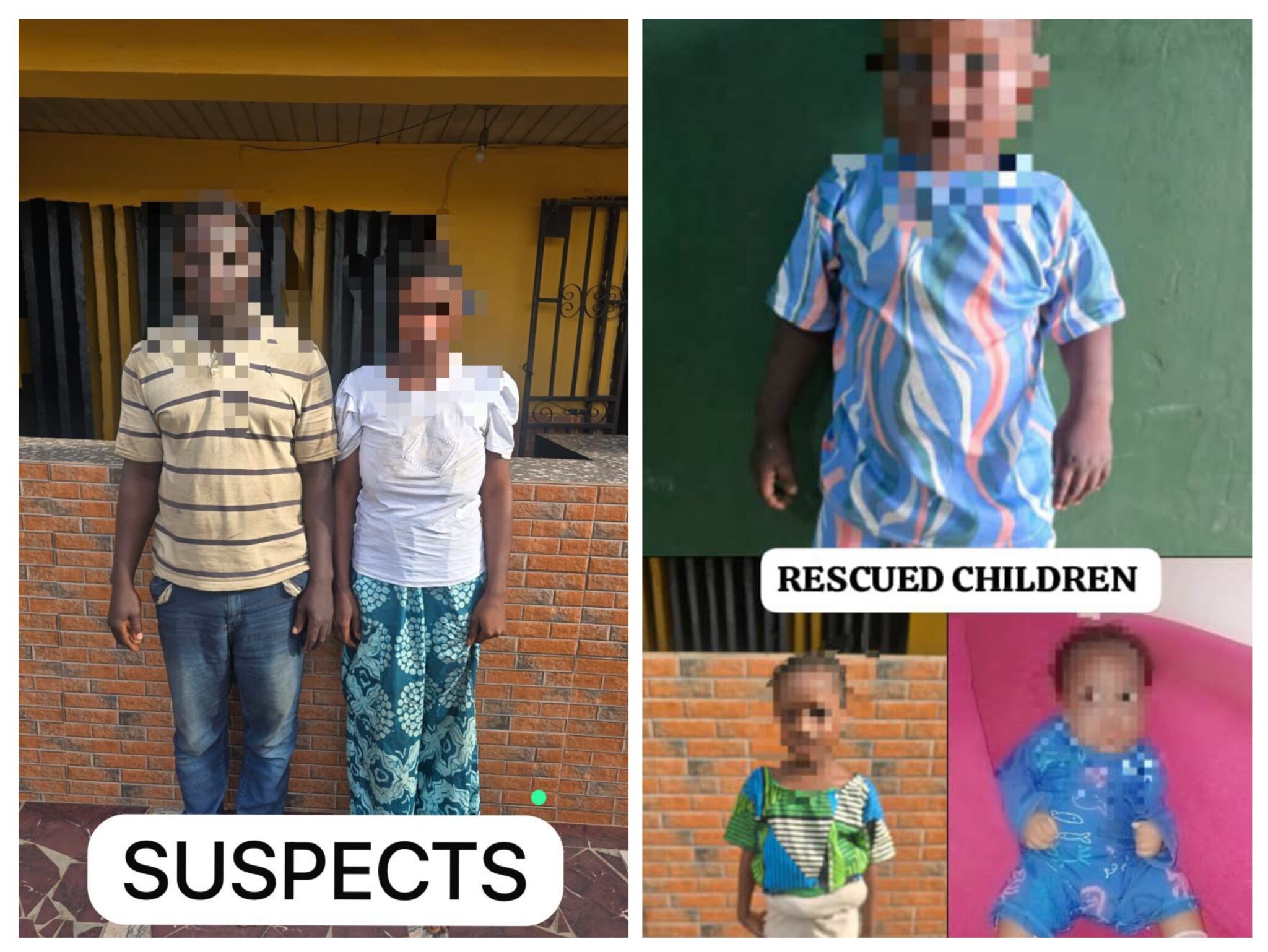 Police Arrest Couple With Three Suspected Stolen Children In Ogun
