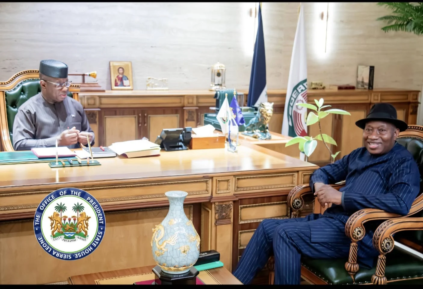 Jonathan meets Sierra Leone president, reaffirms role in ECOWAS peace mission
