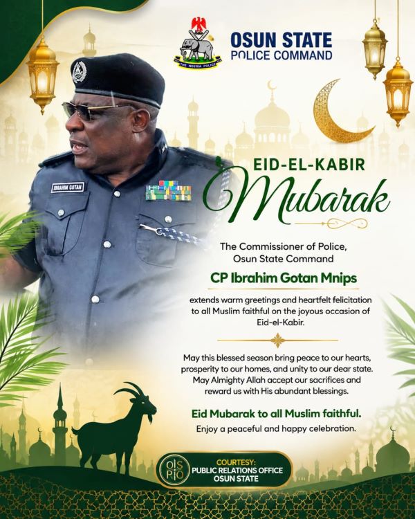 Eid Celebration: Osun Police Commissioner Assures Adequate Security
