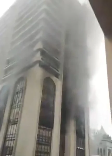 Fire Guts Building On Lagos Island