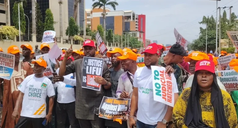 ADC Youths Protest Party Deregistration Ruling, Petition NJC Over Judicial Decision
