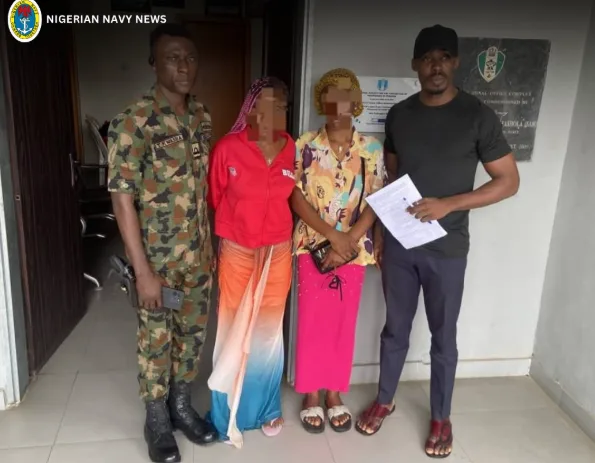Navy hands over rescued human trafficking victims to NAPTIP