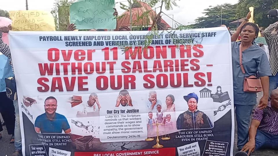 Cross River LG workers protest 11 months of unpaid salaries