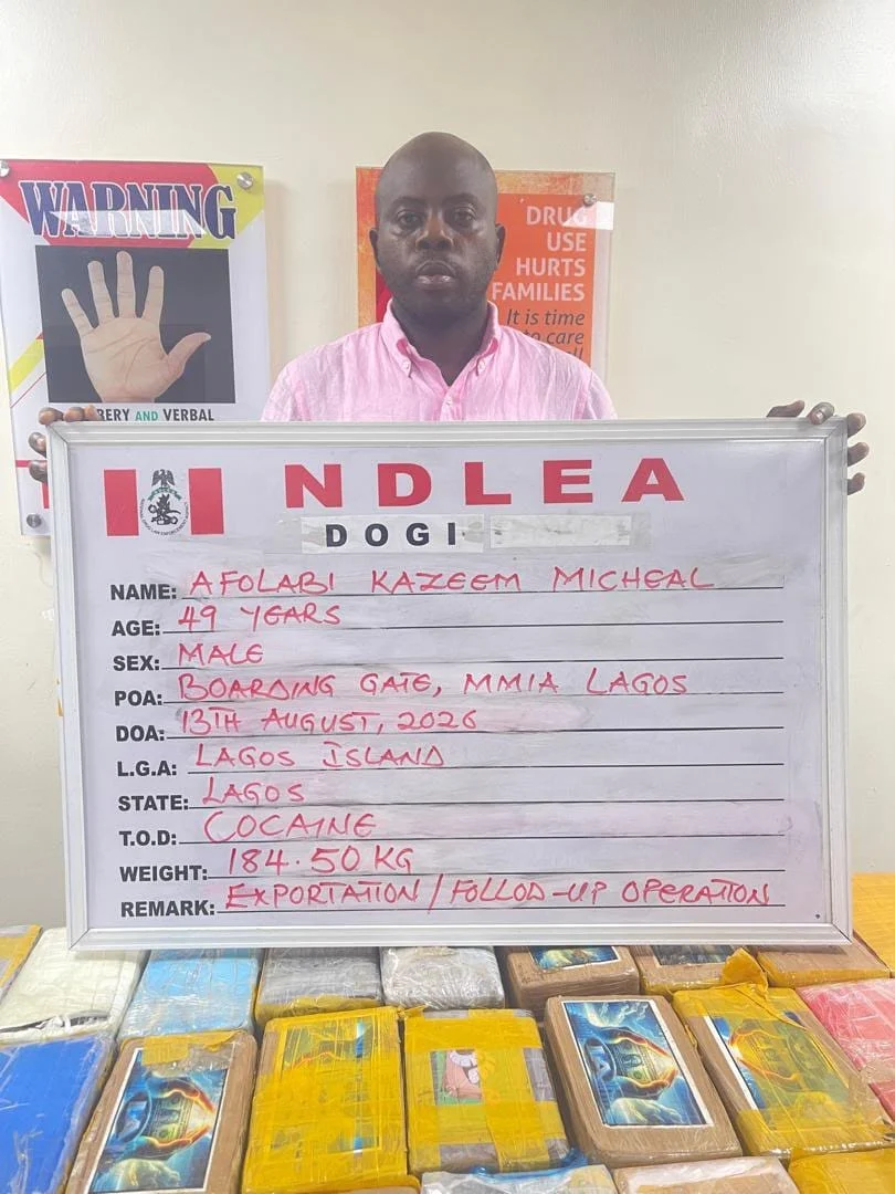 NDLEA Arrests Alleged Cocaine Trafficker Trying to Flee Nigeria