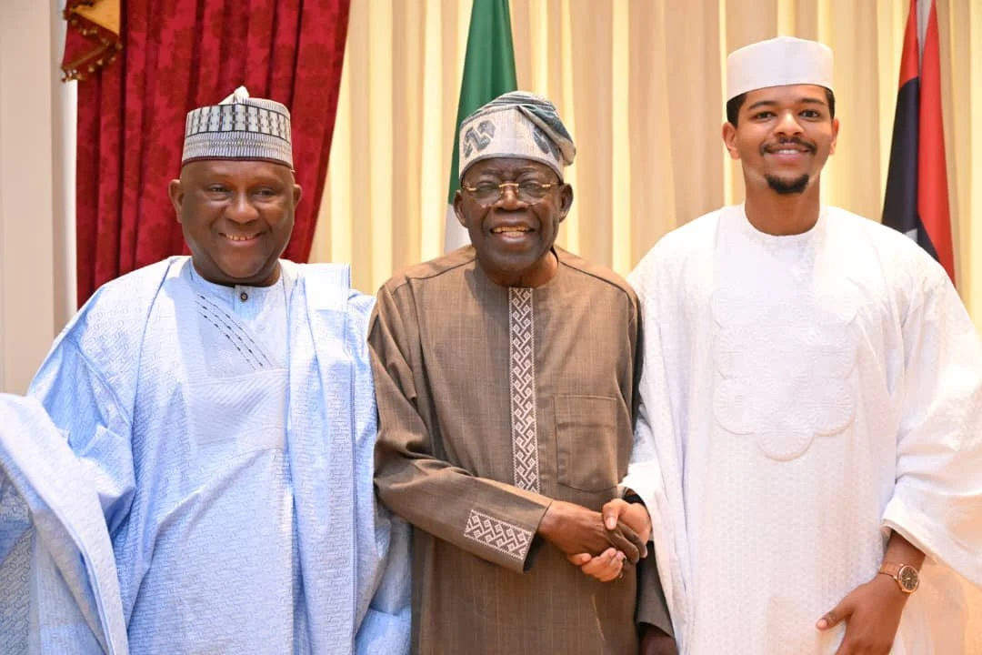 Bua Chair Rabiu Visits Tinubu With Son, Celebrates Nigeria @66