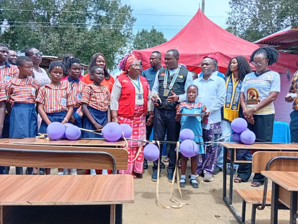 Rotary Club Donates 50 Chairs to Bayelsa School, Unveils Literacy Project to Boost Quality Education