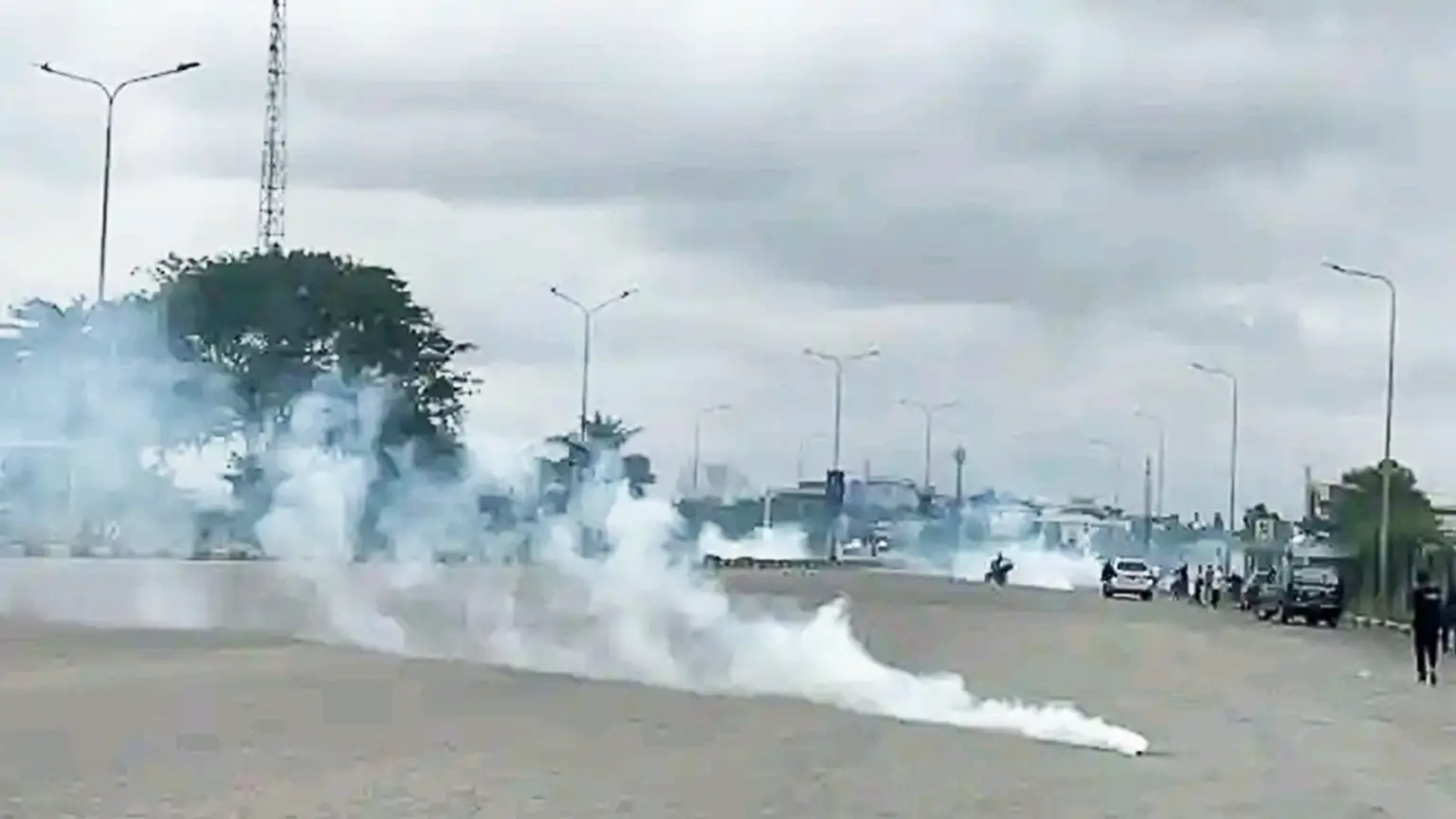 Police fire teargas at #EndSARS memorial