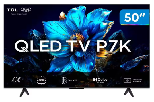 Smart TV 50" TCL 4K UHD QLED 50P7K