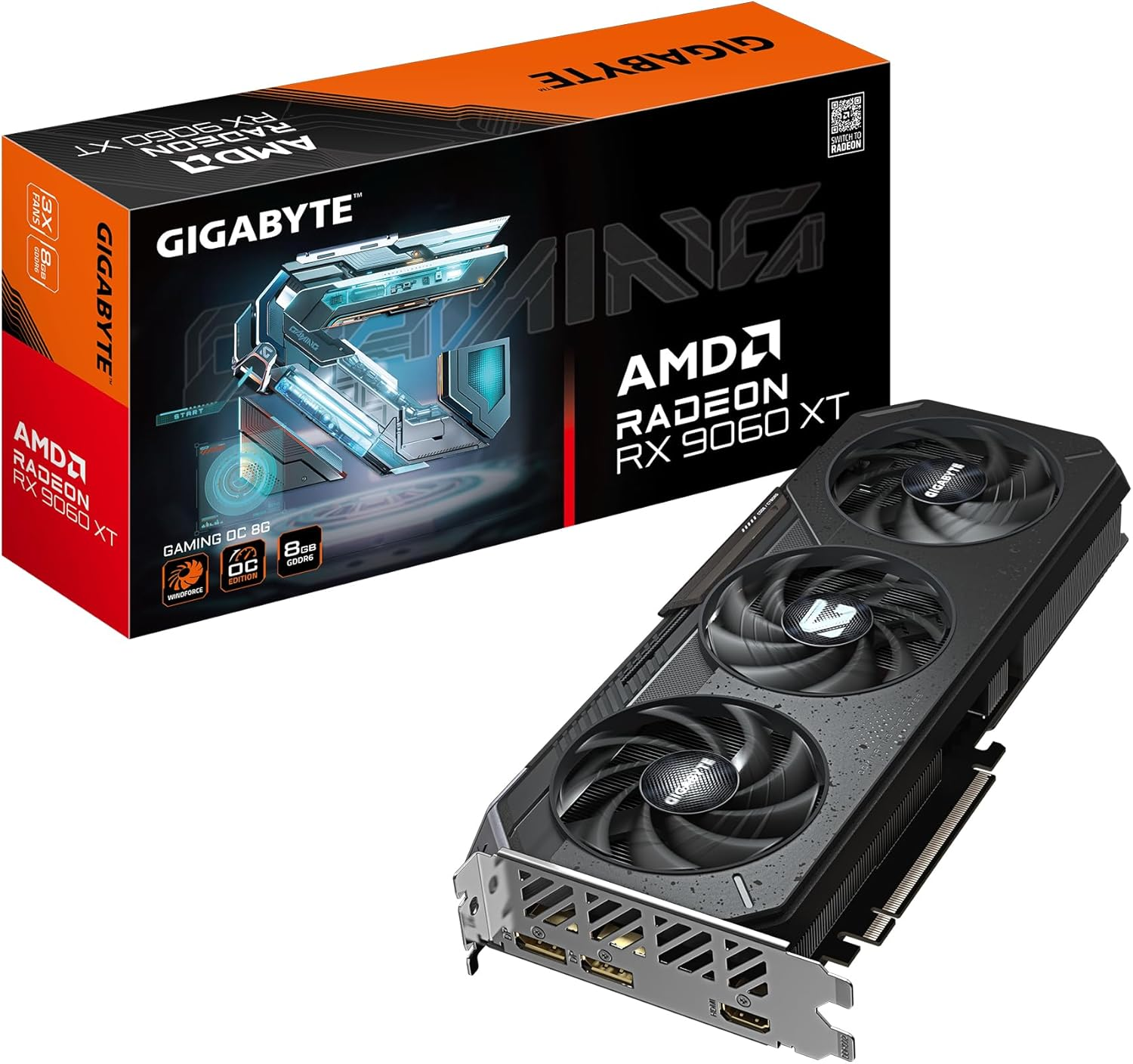 Placa de Vídeo Gigabyte RX 9060 XT 8GB Gaming OC