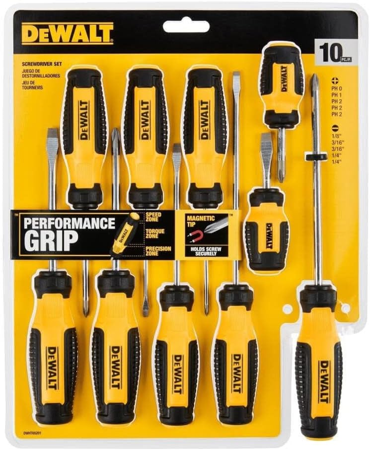 Dewalt Conjunto de chaves de fenda, 10 peças