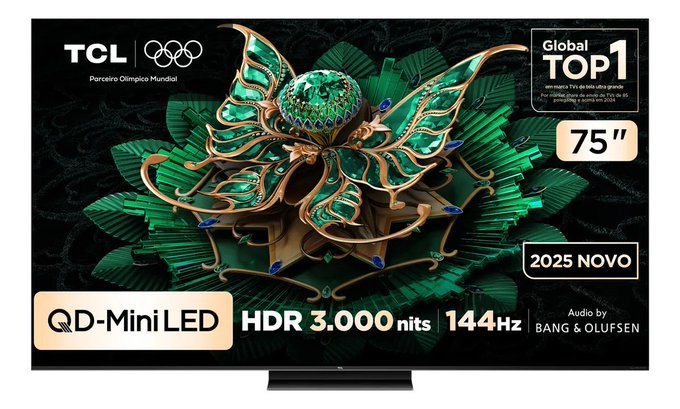 TV TCL 4K QD-Mini Led 75 Polegadas C7K