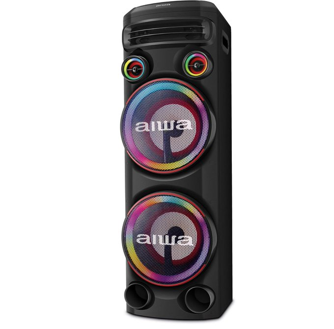Torre de Som AIWA 2 Woofers 10" Bluetooth, RGB, USB, FM DJ