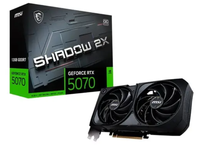Placa de Vídeo MSI RTX 5070 12GB Shadow 2X OC