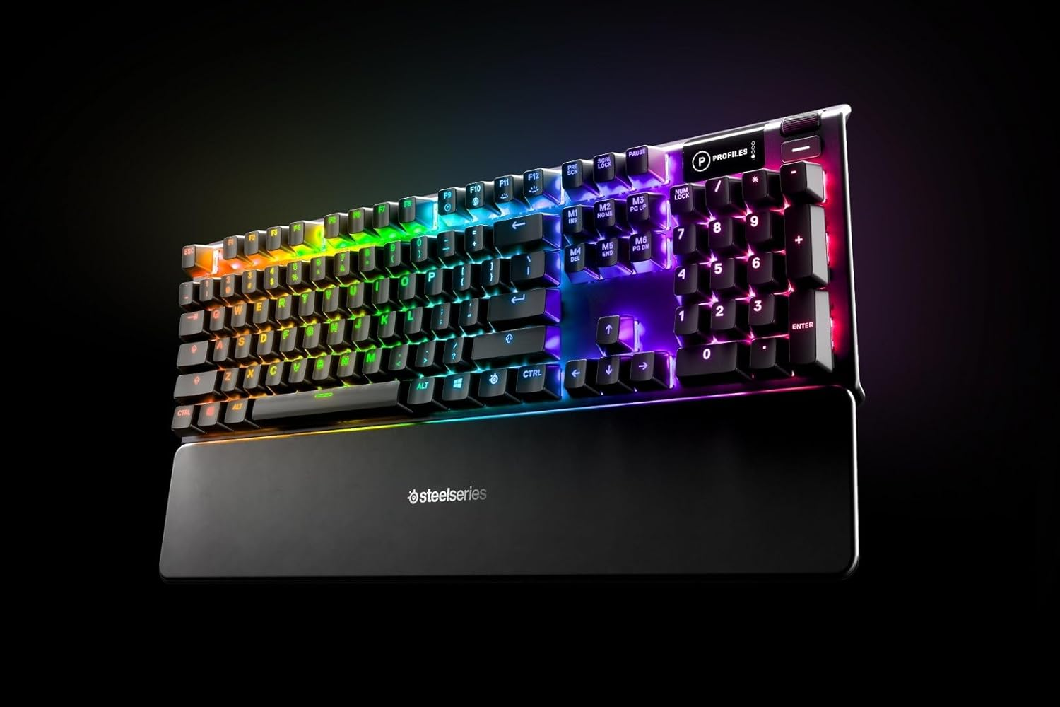 Teclado Mecânico Gamer Steelseries Apex 5, RGB, Switch Blue, US, Preto
