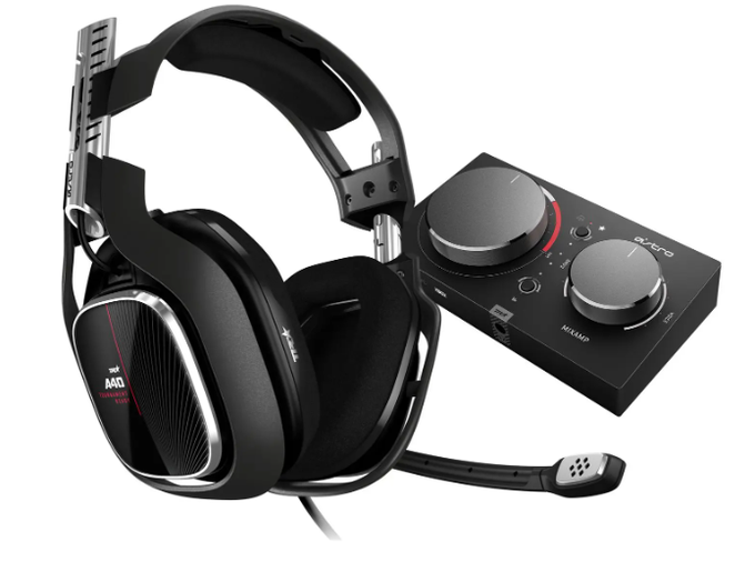 Headset Gamer Logitech Astro A40 + Mixamp Pro TR, para Xbox One, PC e MAC, USB, P3, Preto