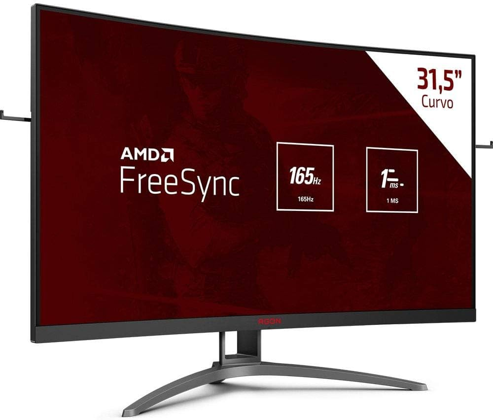 Monitor Gamer AOC Agon 32" Curvo 165Hz 1ms FreeSync, AG323FCXE