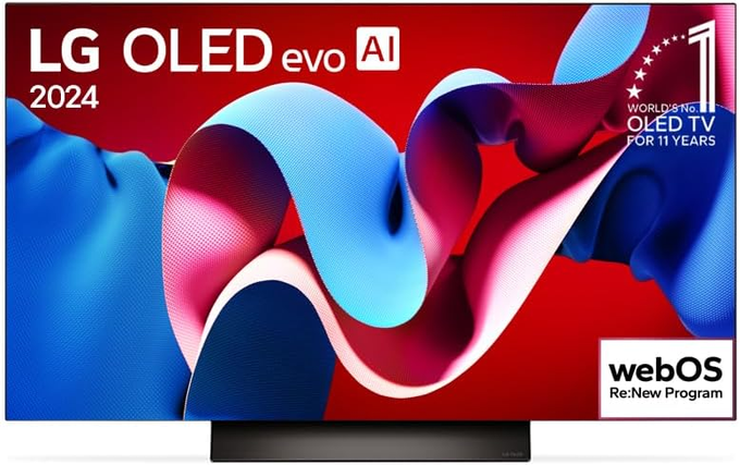 Smart TV 4K 48" LG OLED C4, 144Hz