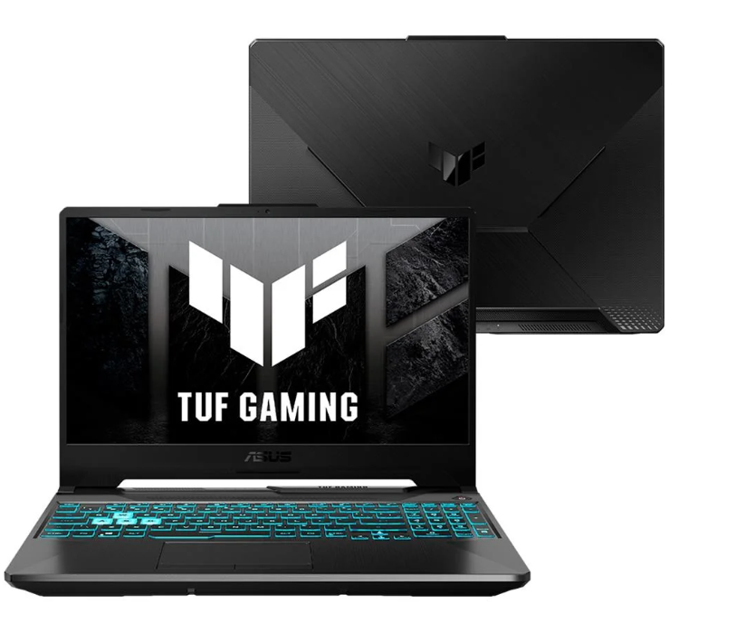 Notebook Gamer ASUS TUF Gaming A15, AMD RYZEN 7 7435HS, 8GB RAM, 512GB SSD, RTX 2050 KeepOS, 15,6" FHD, FA506NFR-HN069, Preto Grafite