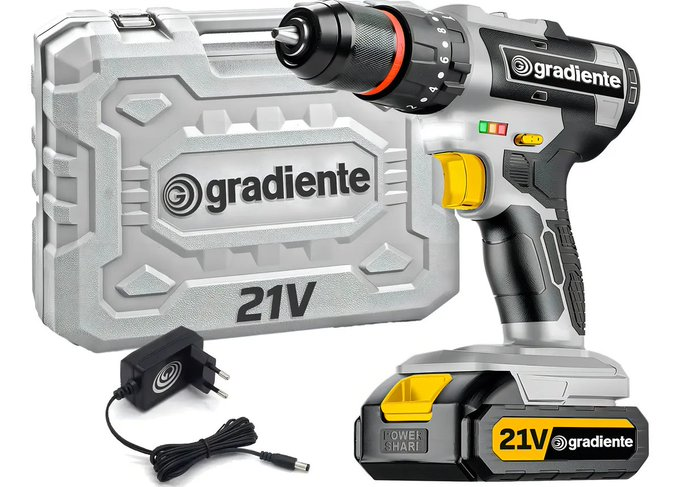 Parafusadeira e Furadeira De Impacto 3/8 Gradiente Gpb21vw 2000 Mah
