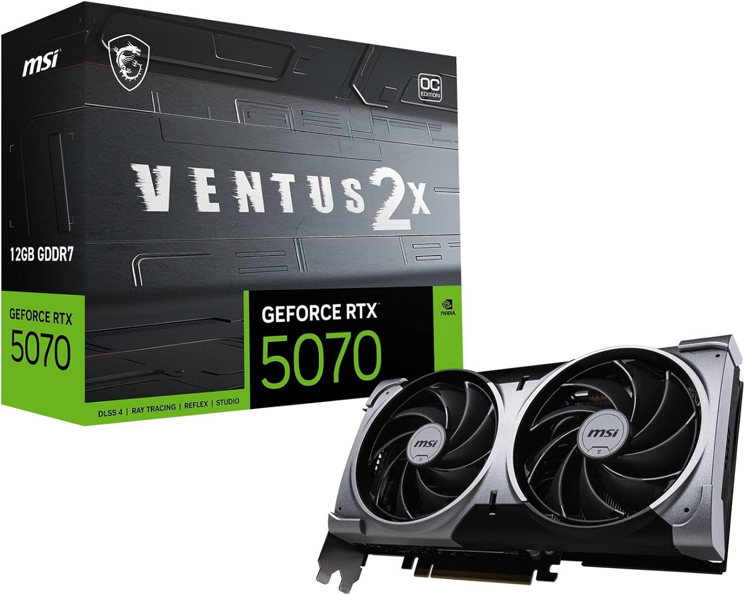 Placa de Vídeo MSI RTX 5070 12GB VENTUS 2X OC