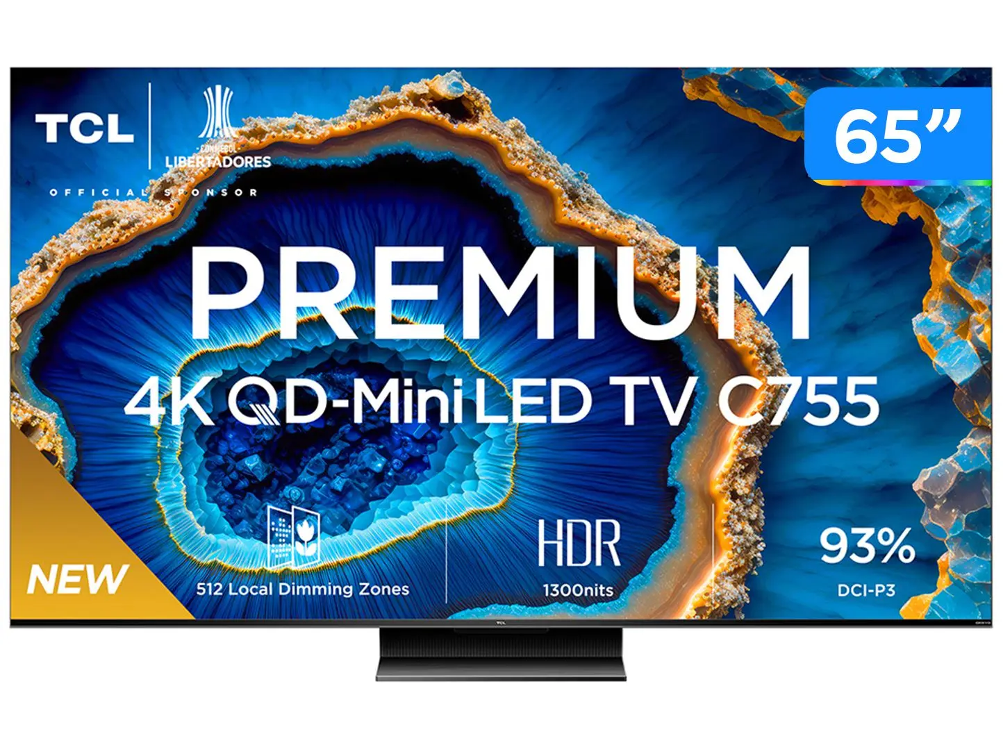 Smart TV 65" 4K UHD QLED Mini LED TCL 65C755 120Hz
