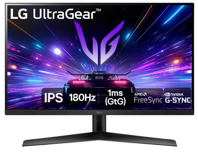 Monitor Gamer LG UltraGear 27" FHD, 180Hz, 1ms, IPS, FreeSync, G-Sync, DP/HDMI, 27GS60F-B