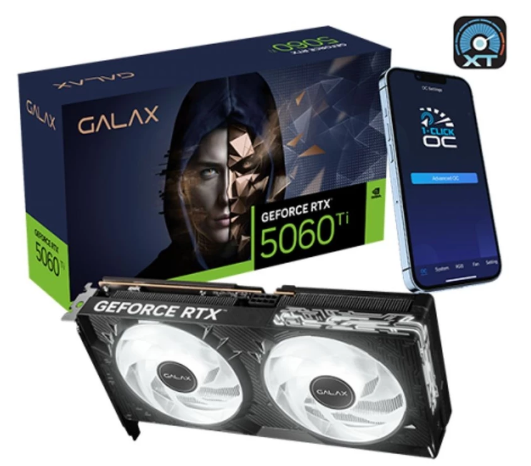 Placa de Vídeo NVIDIA RTX 5060 Ti 8GB 1 Galax Click OC 2X