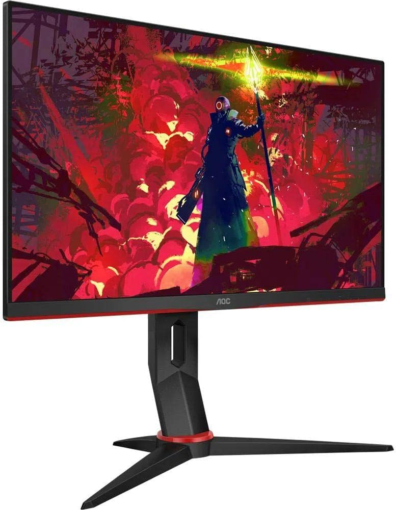 Monitor Gamer AOC Hero 24" IPS, 144Hz, 1ms, FreeSync - 24G2/BK, Preto/Vermelho