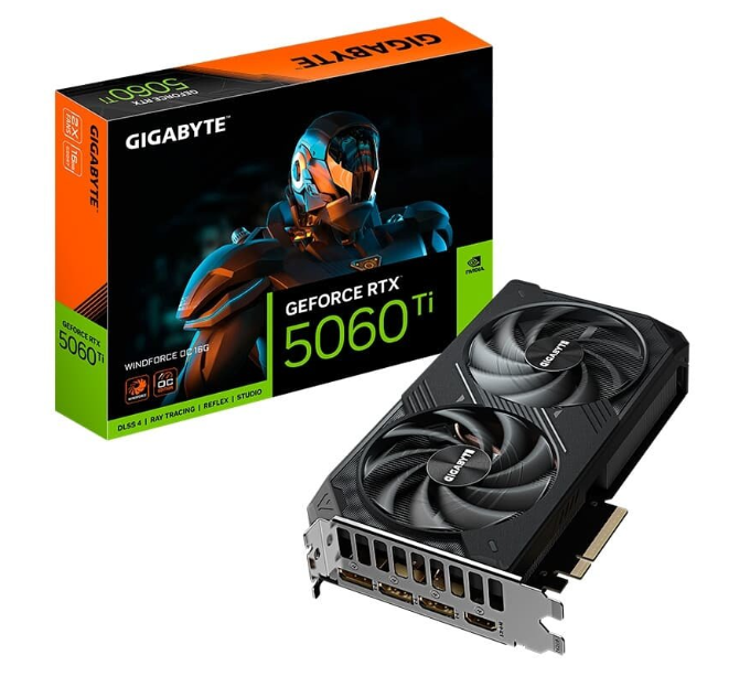 Placa de Vídeo Gigabyte RTX 5060 Ti 16GB WINDFORCE OC