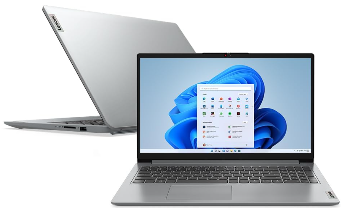 Notebook Lenovo IdeaPad 1i, Intel Core i5-1235U, 8GB RAM, 256GB SSD, Tela 15.6", Windows 11