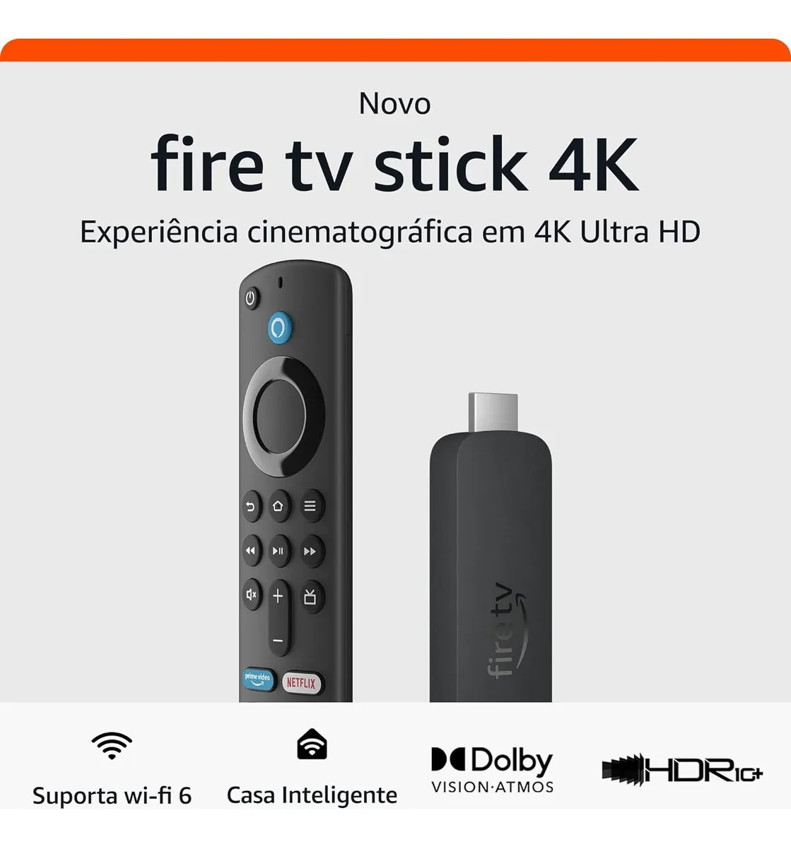 Amazon Fire TV Stick 4K, Wi-Fi 6