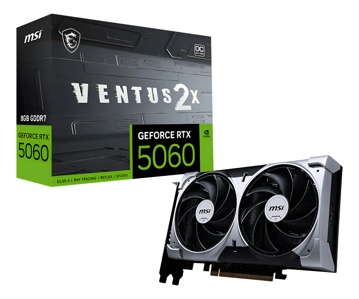 Placa de Vídeo MSI RTX 5060 8GB VENTUS 2X OC