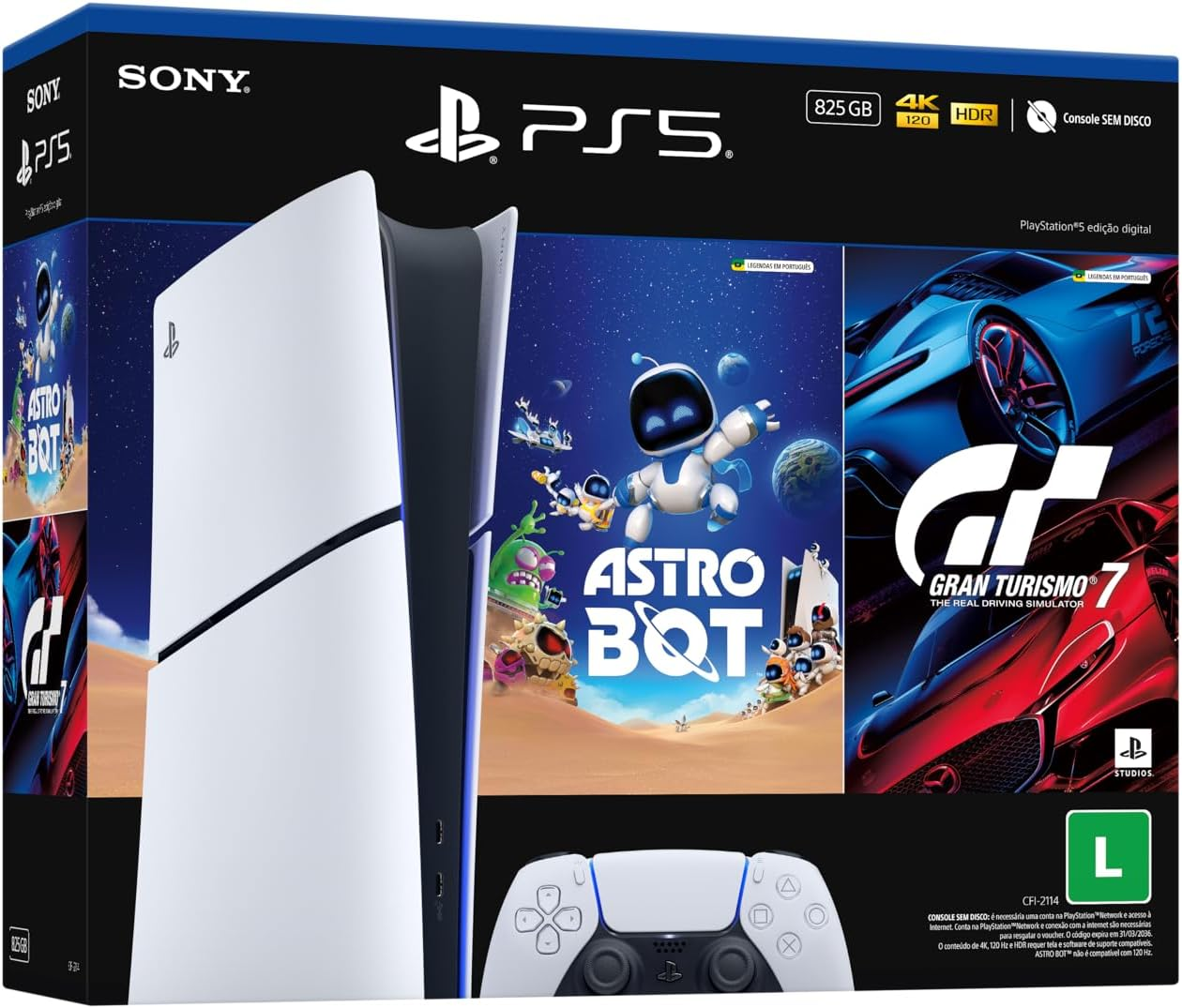 PlayStation®5 Slim Digital 825GB + Pacote ASTRO BOT e Gran Turismo 7