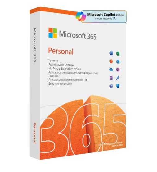 Microsoft 365 Personal Office 365 apps 1TB - 1 Usuário Assinatura Anual