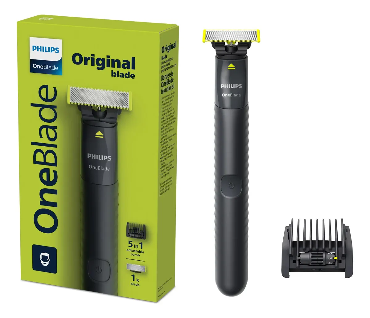 Barbeador Elétrico Philips OneBlade 5 em 1, QP1425/10