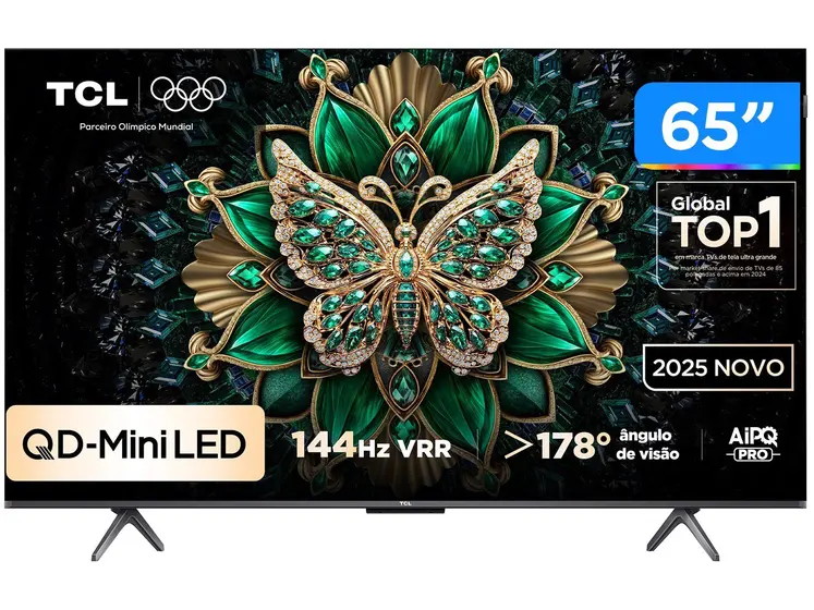 Smart TV 65" TCL 4K UHD MiniLED 65C6K, 120Hz