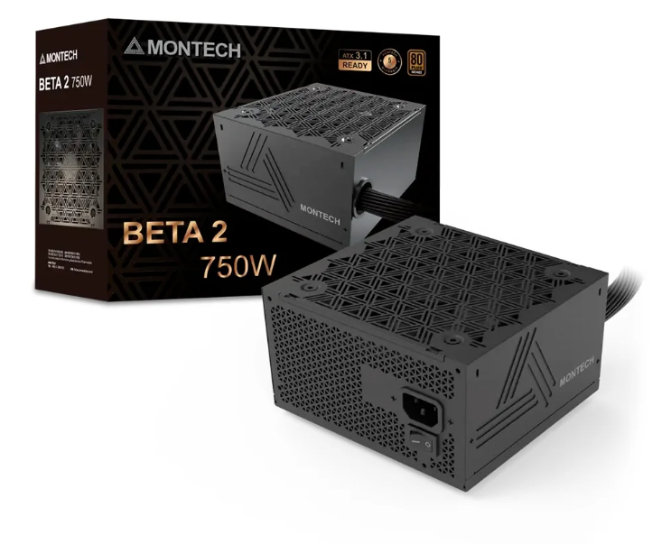 Fonte Montech Beta 2, 750W, Preto - BETA2750W