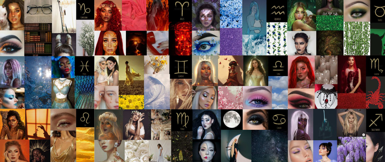 Zodiac inspiration collage