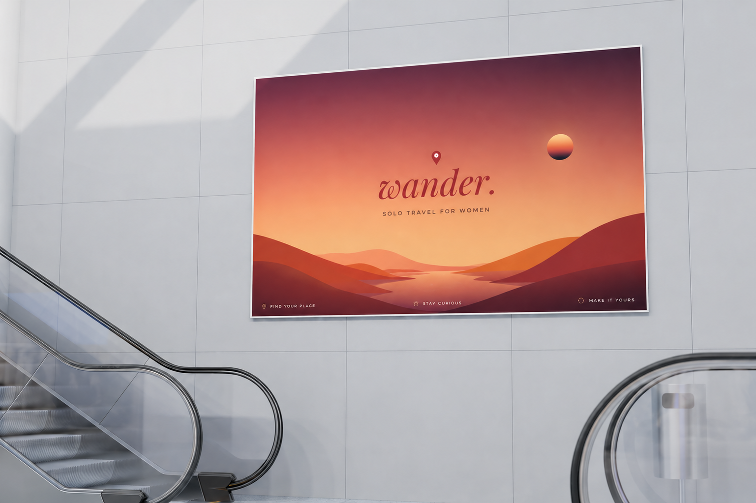 wander billboard mockup