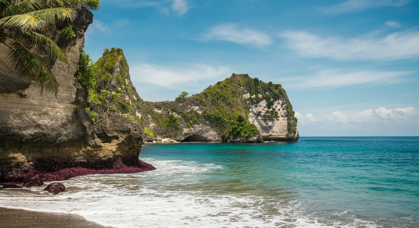 Illustration for article: The 10 Best Beaches in Bali for Surfing and Sun