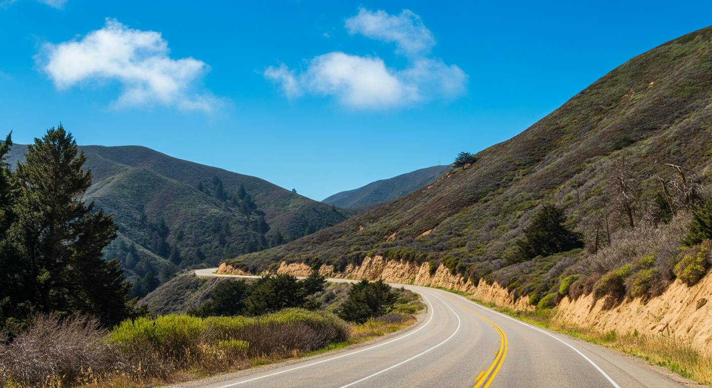 Illustration for article: The Most Beautiful Scenic Drives in California