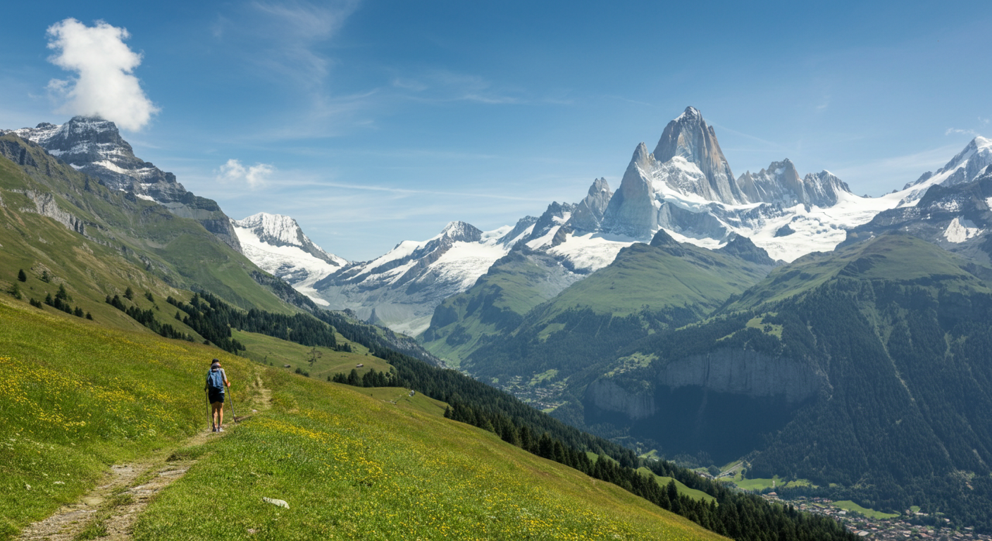 Illustration for article: 10 Best Hiking Trails in Switzerland for All Levels