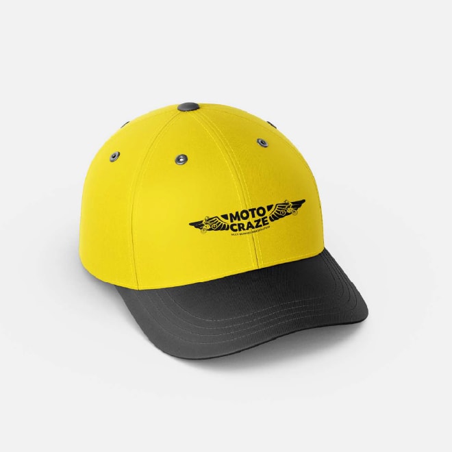 Moto Craze yellow and black cap