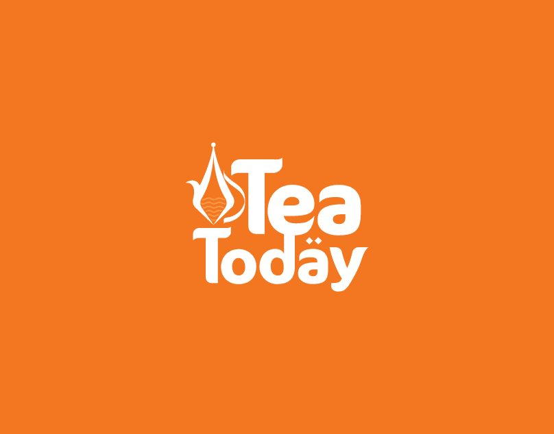 Tea Today white logo on brand orange