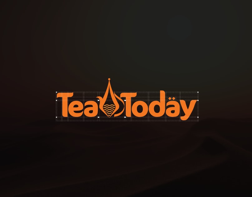 Tea Today orange logo on dark background