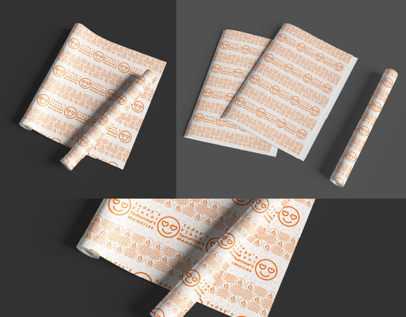 Tea Today patterned food wrapping paper