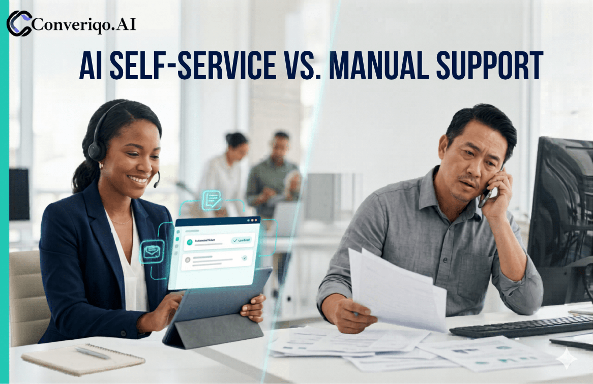 AI Self Service vs Manual Support Comparison